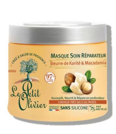 le petit olivier masque capillaire beurre de karite & macadamia 330ml