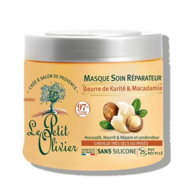 le petit olivier masque capillaire beurre de karite & macadamia 330ml