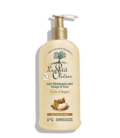 le petit olivier - lait demaquillant visage & yeux - huile d'argan 200 ml