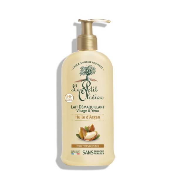 le petit olivier - lait demaquillant visage & yeux - huile d'argan 200 ml