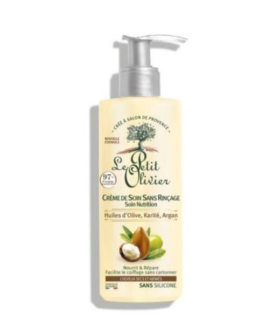 le petit olivier - creme de soin sans rincage soin nutrition huiles d'olive - karite & argan 200ml