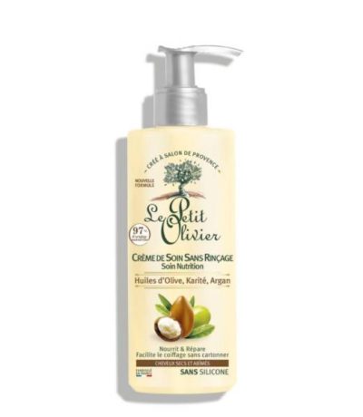 le petit olivier - creme de soin sans rincage soin nutrition huiles d'olive - karite & argan 200ml