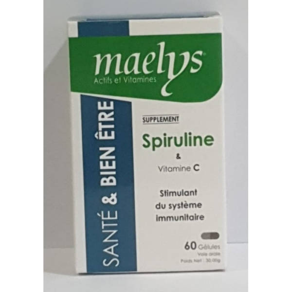maelys spiruline & vitamine c 60 gelules