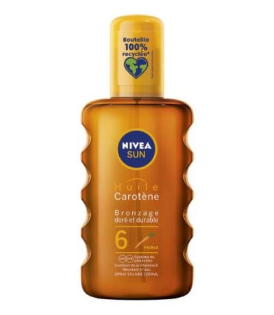 nivea huile bronzage intense protectrice en spray fps 6 200ml