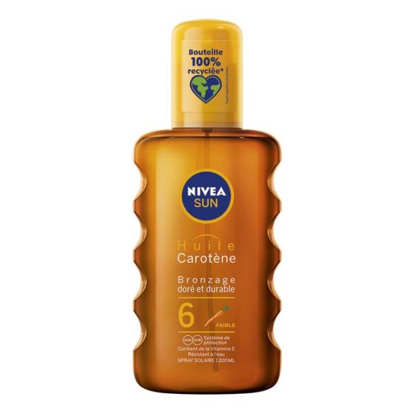 nivea huile bronzage intense protectrice en spray fps 6 200ml