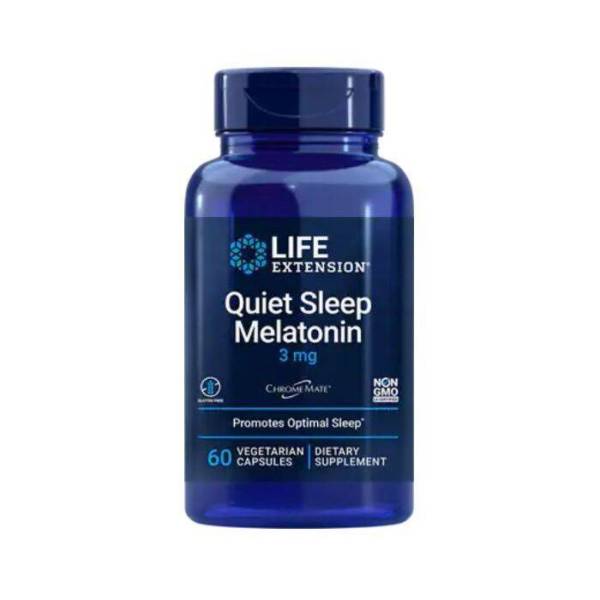 life extension sommeil calme melatonine 3mg 60 capsules vegetariennes
