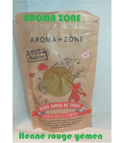aroma-zone colorant capillaire vegetal henne rouge du yemen – 250 g