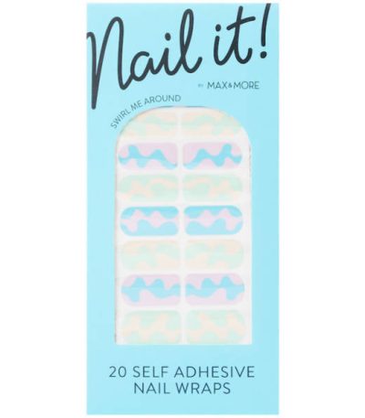 max & more nail wraps swirl me around 20pcs