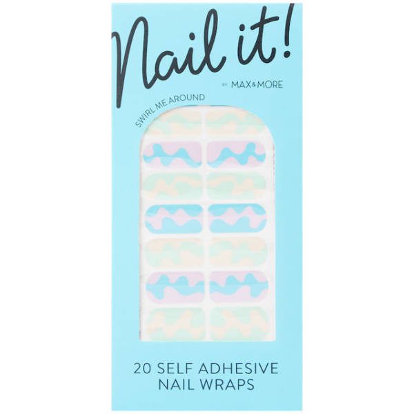 max & more nail wraps swirl me around 20pcs