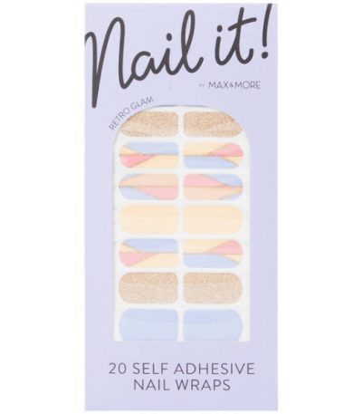 max & more nail wraps retro glam 20pcs