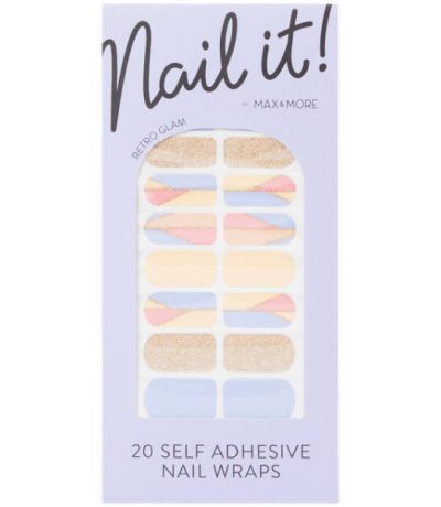 max & more nail wraps retro glam 20pcs