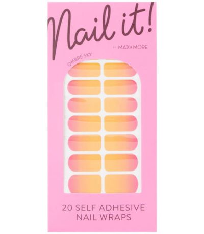 max & more nail wraps ombre sky 20 pcs