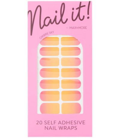 max & more nail wraps ombre sky 20 pcs