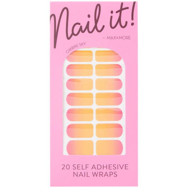 max & more nail wraps ombre sky 20 pcs