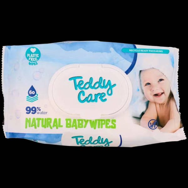teddy care lingettes bebe naturelles - 99% eau / 60u