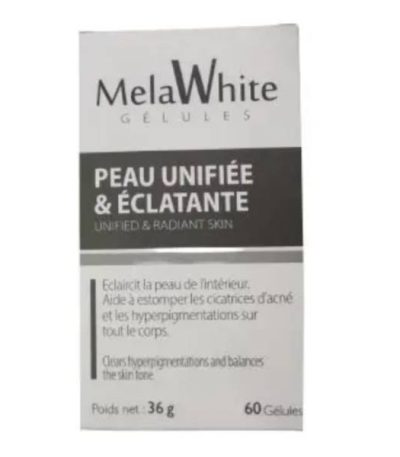 melawhite blister 60 gelules peau unifiee et eclatante