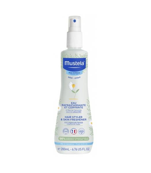 mustela eau rafraichissante et coiffante 200 ml