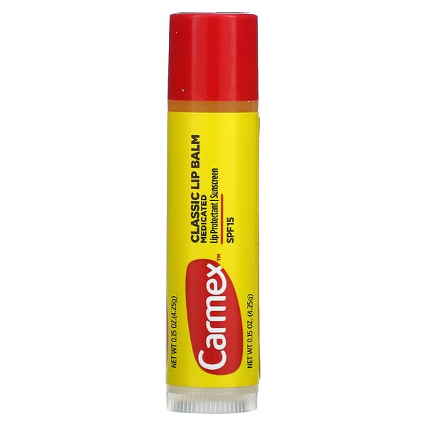 carmex, baume a levres classique, medicinal, spf 15, 4,25 g