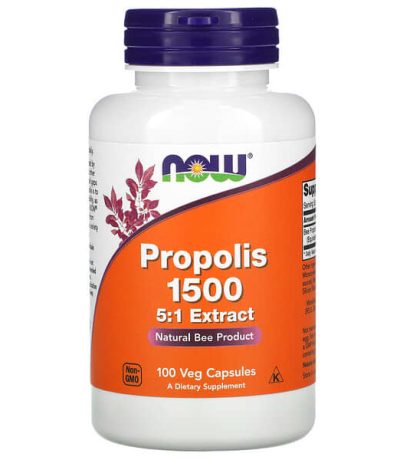 now foods, propolis 1500, 100 capsules vegetariennes