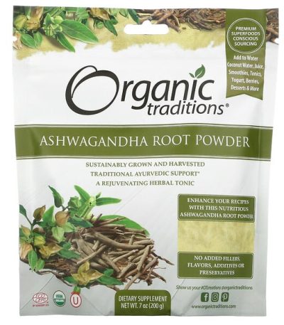 organic traditions poudre de racine ashwagandha 200 g