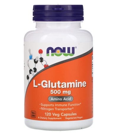 now foods, l-glutamine, 500 mg, 120 capsules vegetariennes