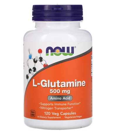now foods, l-glutamine, 500 mg, 120 capsules vegetariennes
