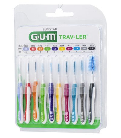 gum trav-ler 10 brossettes interdentaires
