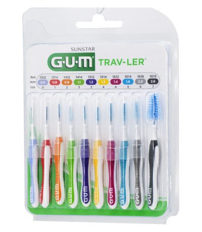 gum trav-ler 10 brossettes interdentaires