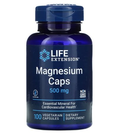 life extension, capsules de magnesium 500 mg 100 capsules