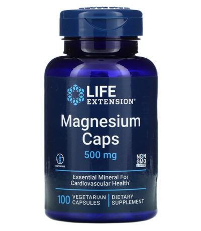life extension, capsules de magnesium 500 mg 100 capsules