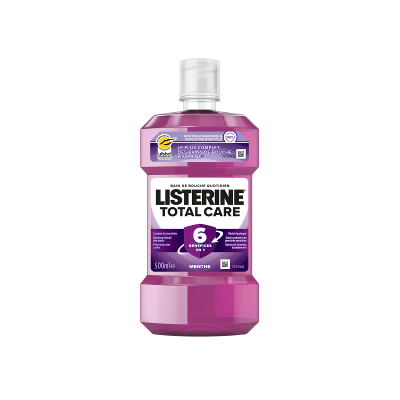 listerine bain de bouche 6en1 a la menthe 500ml