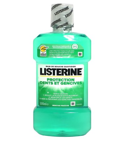 listerine bain de bouche protection dents et gencives 500ml