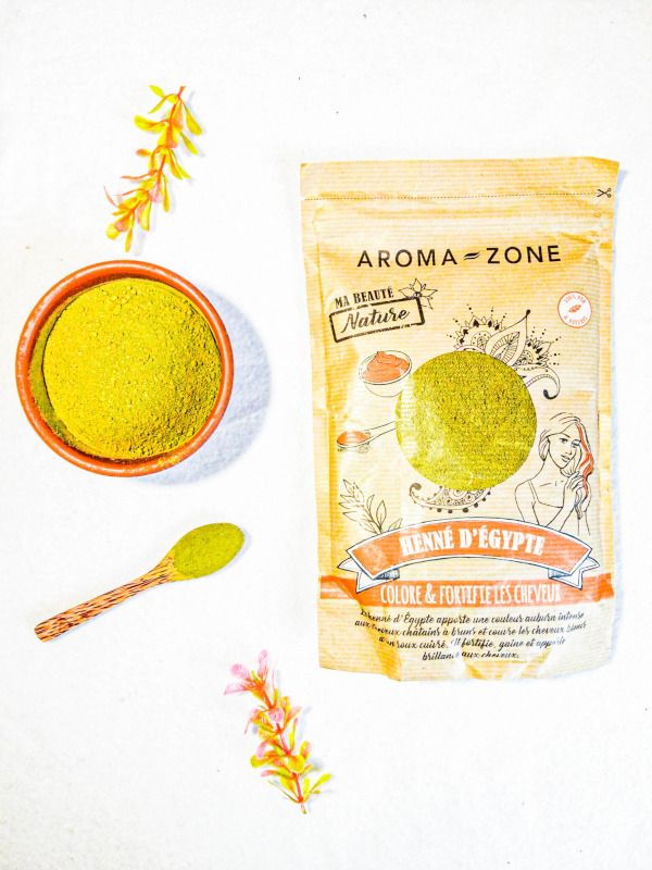 aroma - zone colorant capillaire vegetal henne - 250 g