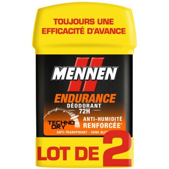 mennen deodorant endurance 72h stick large - pack - 50 ml x 2
