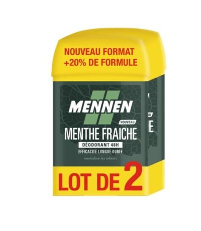 mennen deodorant stick menthe lot de 2x50ml
