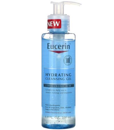 eucerin gel nettoyant hydratant + acide hyaluronique 200 ml 