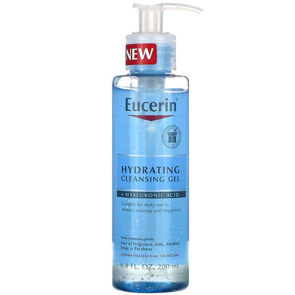 eucerin gel nettoyant hydratant + acide hyaluronique 200 ml 