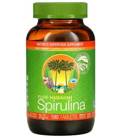 nutrex hawaii, pure hawaiian spirulina, 1,000 mg, 180 tablets
