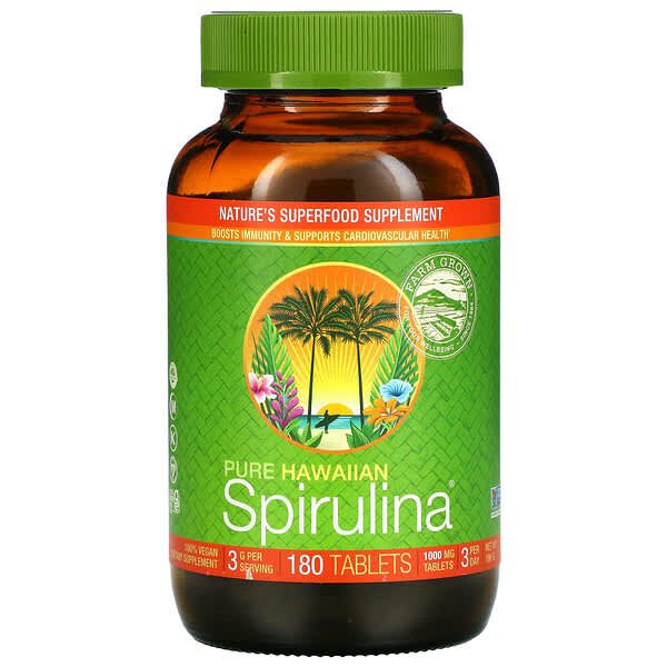 nutrex hawaii, pure hawaiian spirulina, 1,000 mg, 180 tablets
