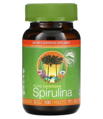 nutrex hawaii, pure hawaiian spirulina, 500 mg, 100 tablets nhi-01001