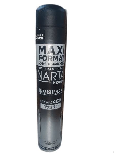 narta homme invisimax spray anti-transpirant 48h - 250ml
