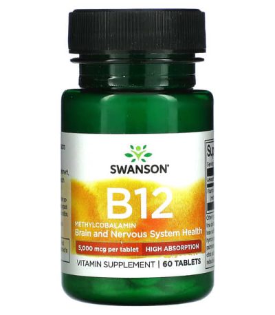 swanson, b12, 5000 µg, 60 comprimes