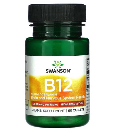 swanson, b12, 5000 µg, 60 comprimes
