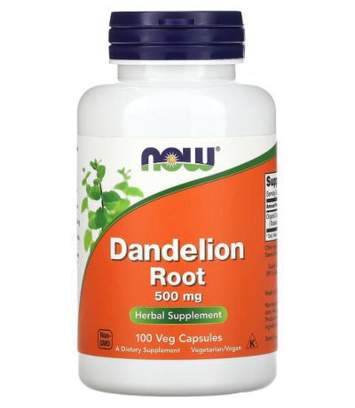 now foods, dandelion root, 500 mg, 100 veg capsules 