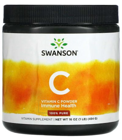 swanson, vitamine c en poudre, 454 g 