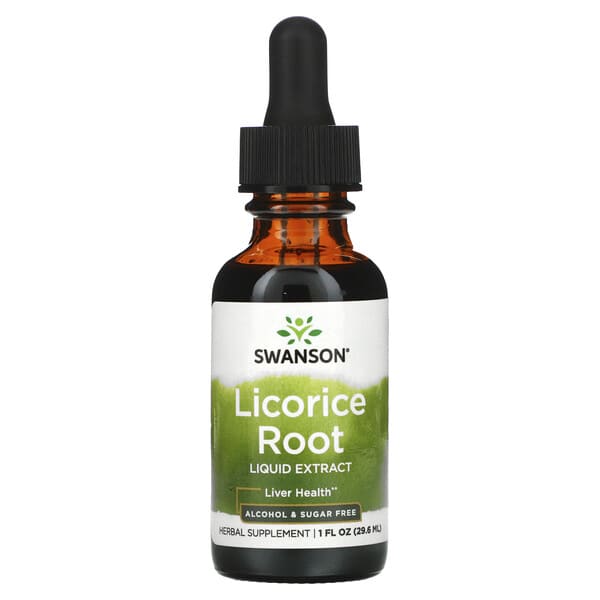 swanson, extrait liquide de racine de reglisse, 29,6 ml 