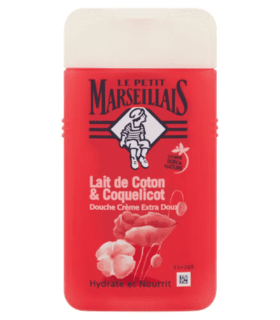 le petit marseillais lait de cotton & coquelicot douche creme 250ml