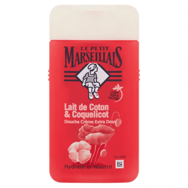 le petit marseillais lait de cotton & coquelicot douche creme 250ml