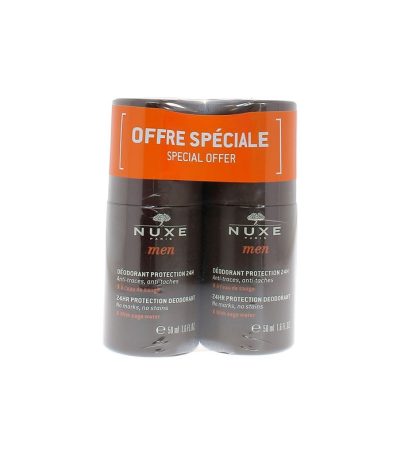 nuxe men deodorant protection 24h 2*50ml