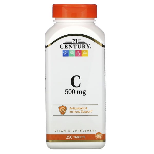21st century, vitamine c, 500 mg, 250 comprimes